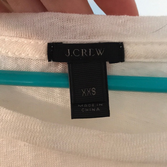 J.Crew Neon Orange Striped Tee Shirt - Picture 2 of 3